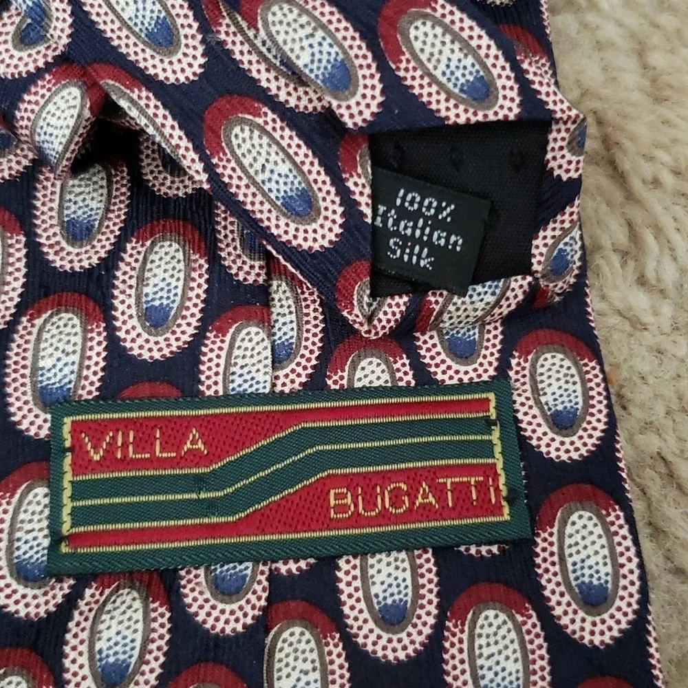 Lot of two ties, bugle boy USA tie and Bugatti Italian silk tie, career wear.